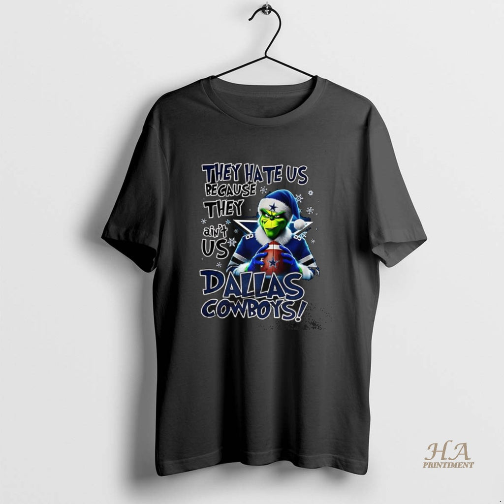 Official Grinch They Hate Us Because They Aint Us Dallas Cowboys Christmas