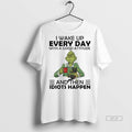 Official Grinch And Cat Christmas Light I Wake Up Every Day With A Good Attitude
