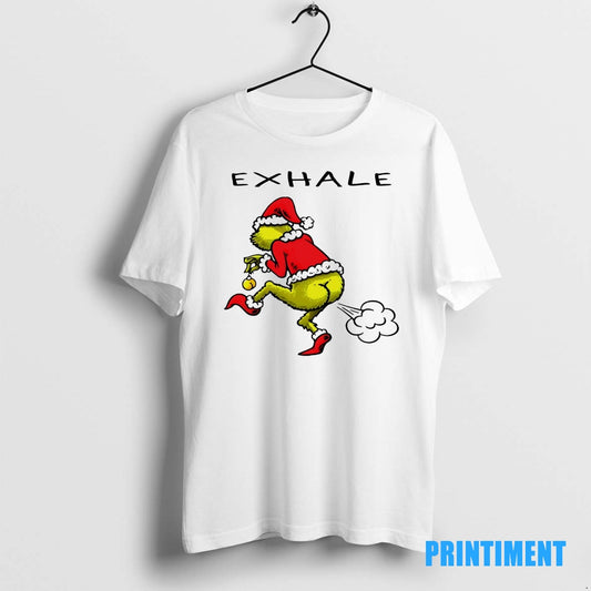 Official Grinch Exhale Christmas Tee Sweater