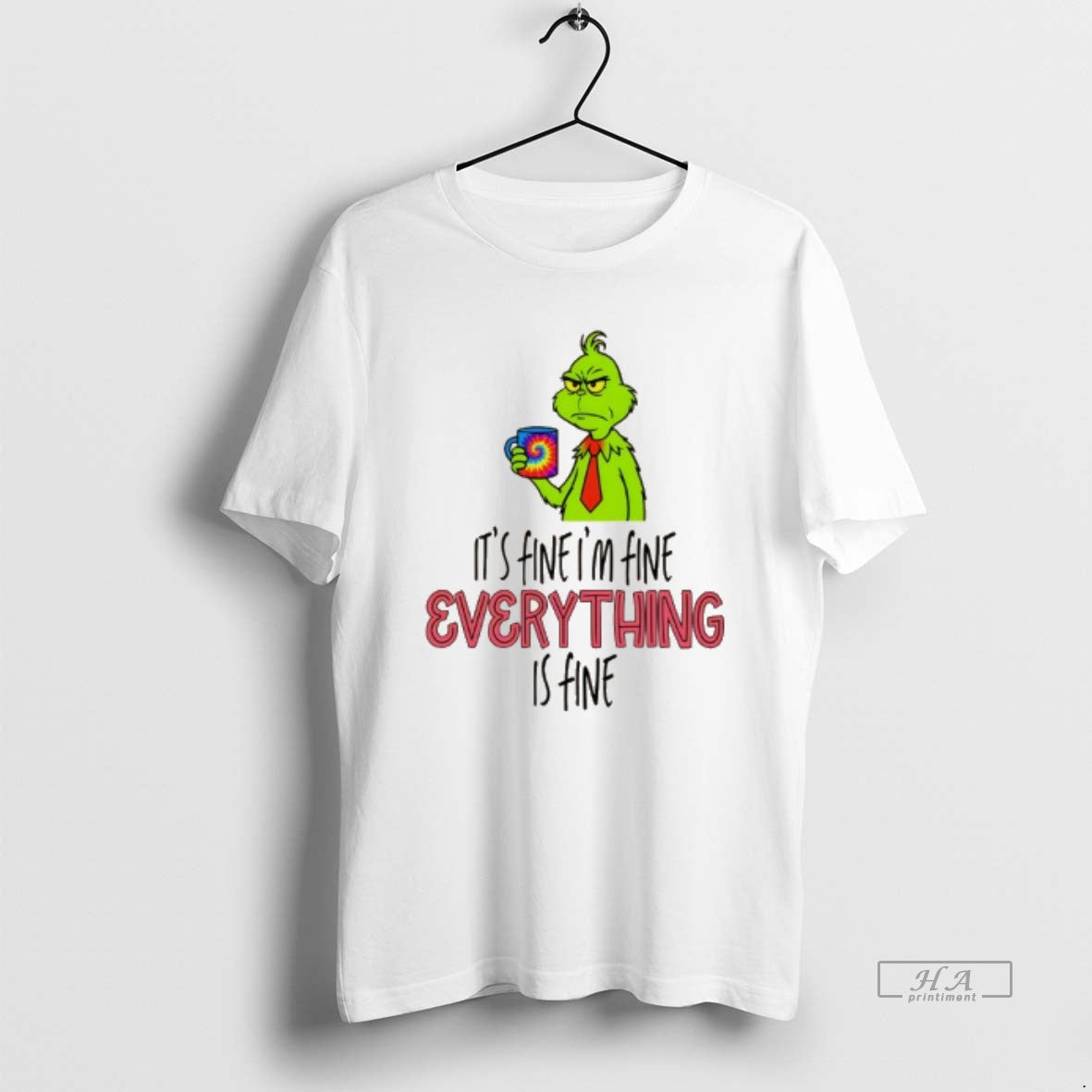 Official Grinch Its Fine Im Fine Everything Is Fine Christmas