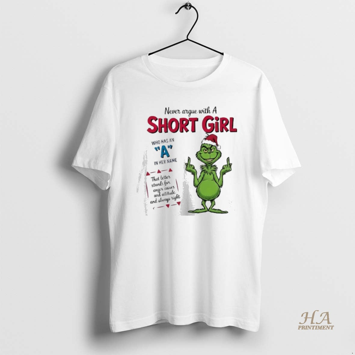 Official Grinch Never Argue With A Short Girl Christmas