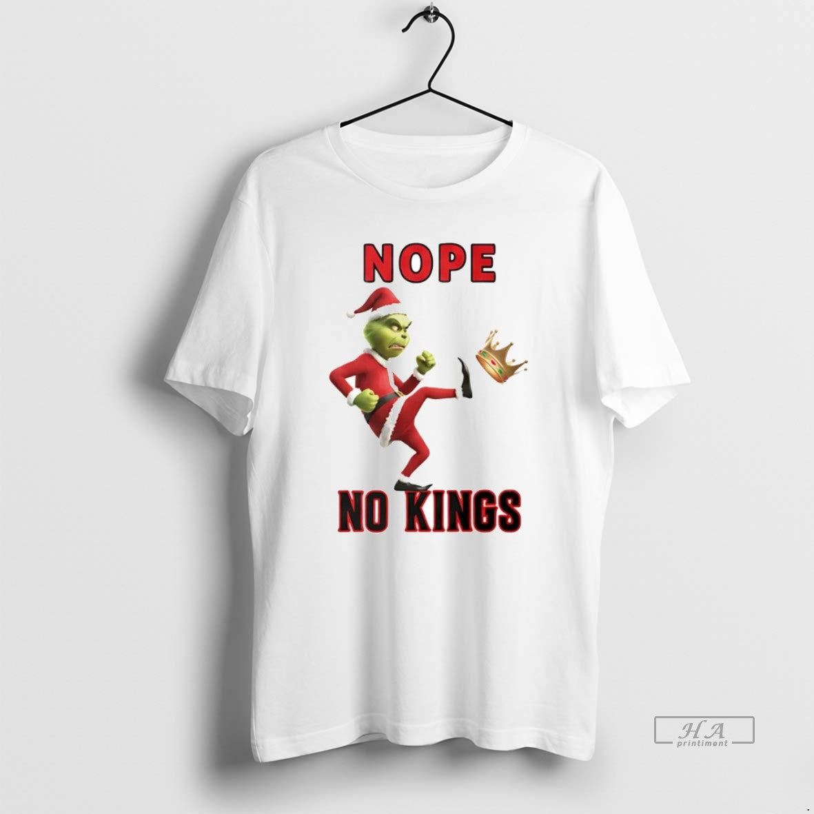 Official Grinch Nope No Kings Christmas