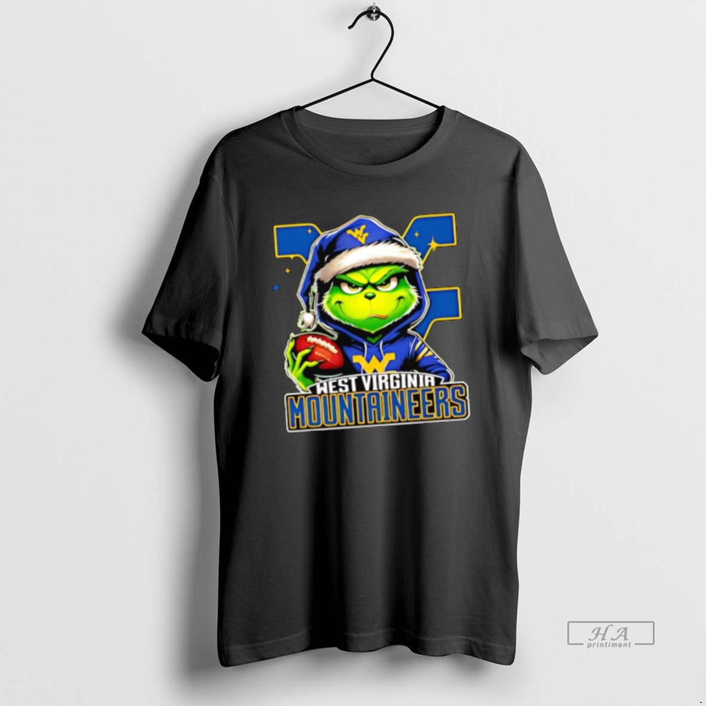 Official Grinch Wearing With West Virginia Mountaineers Logo