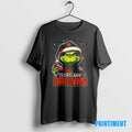 Official Grinch With Santa Hat X Cleveland Browns Merry Christmas Tee Sweater