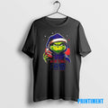 Official Grinch With Santa Hat X New York Giants Merry Christmas Tee Sweater