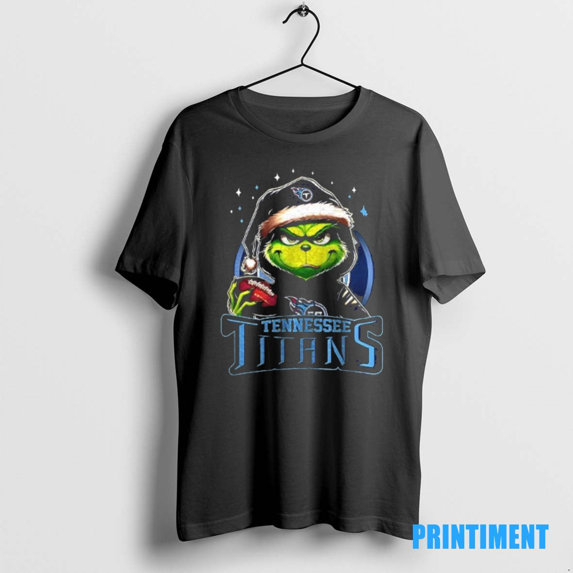 Official Grinch With Santa Hat X Tennessee Titans Merry Christmas Tee Sweater