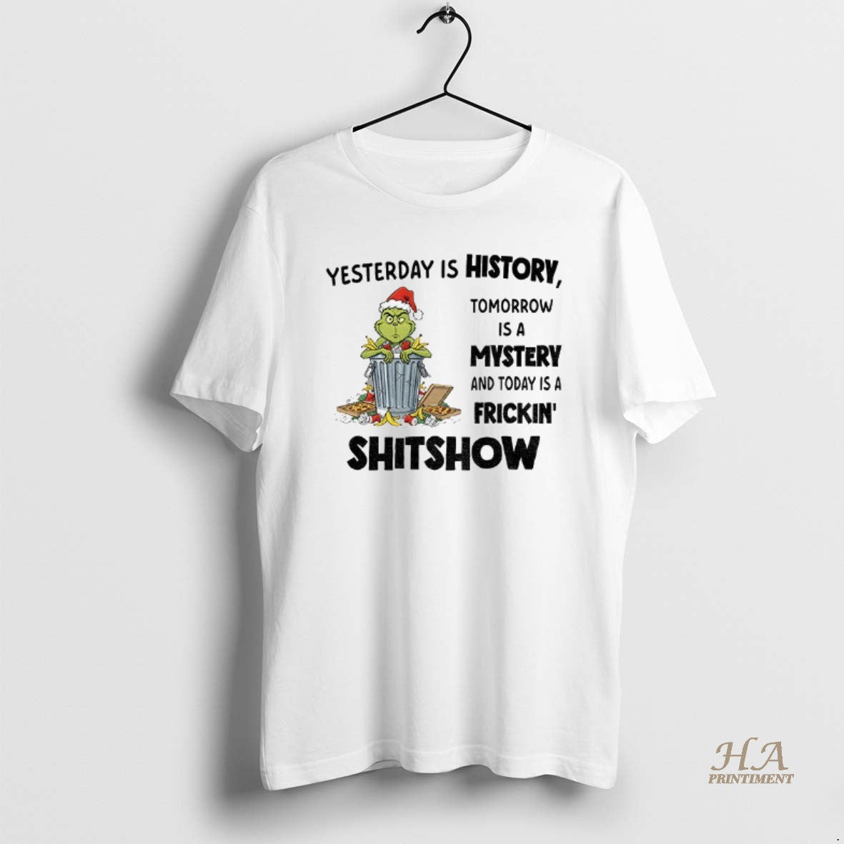 Official Grinch Yesterday Is History Tomorrow Is A Mystery And Today Is A Frickin Shitshow