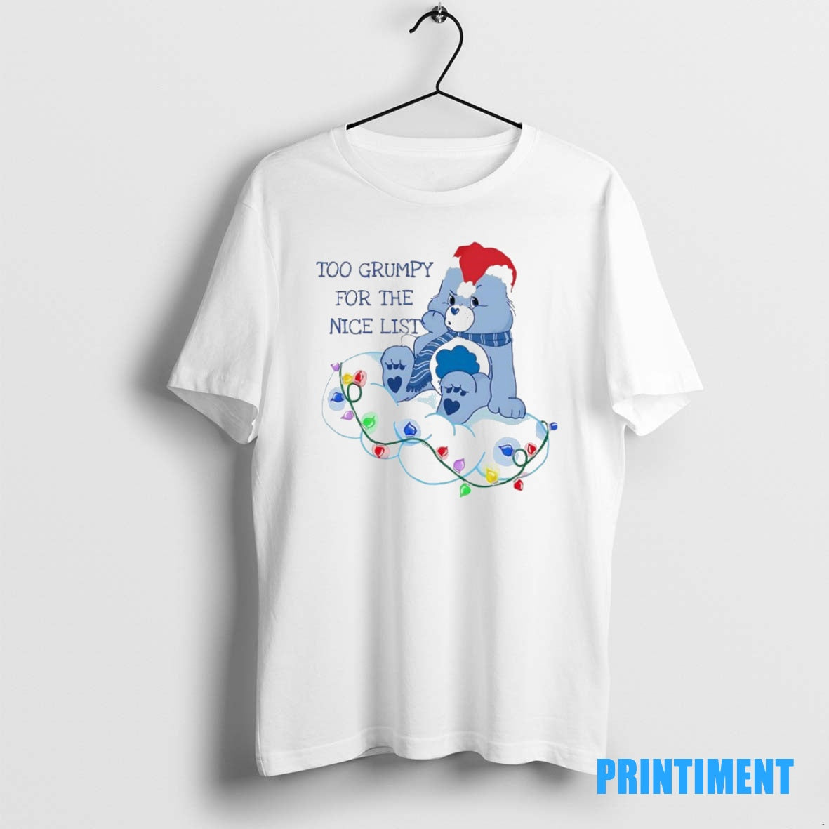 Official Grumpy Bear Too Grumpy For The Nice List Christmas Lights Tee Sweater