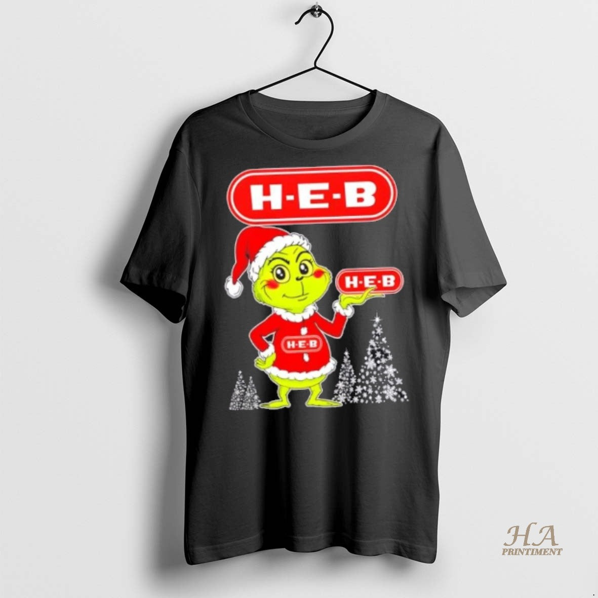 Official H E B And Grinchmas Christmas Tree Shirt