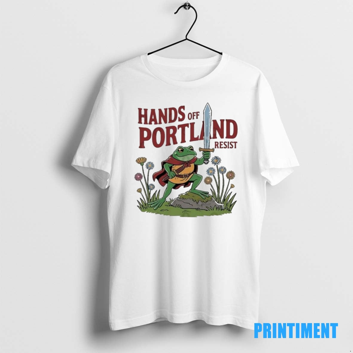 Official Hands Off Portland Frogs Resist Tee Sweater