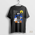 Official Happy Dodgerween Boo And Skeleton Praying For La Dodgers 2025 World Series Blackshirt