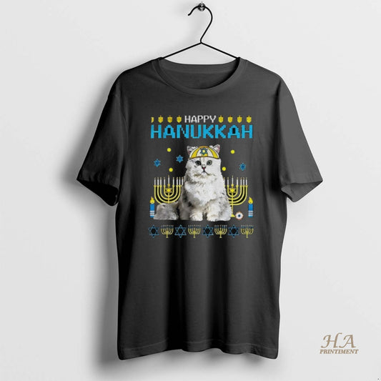 Official Happy Hanukkah Cat Menorah Jewish Holiday