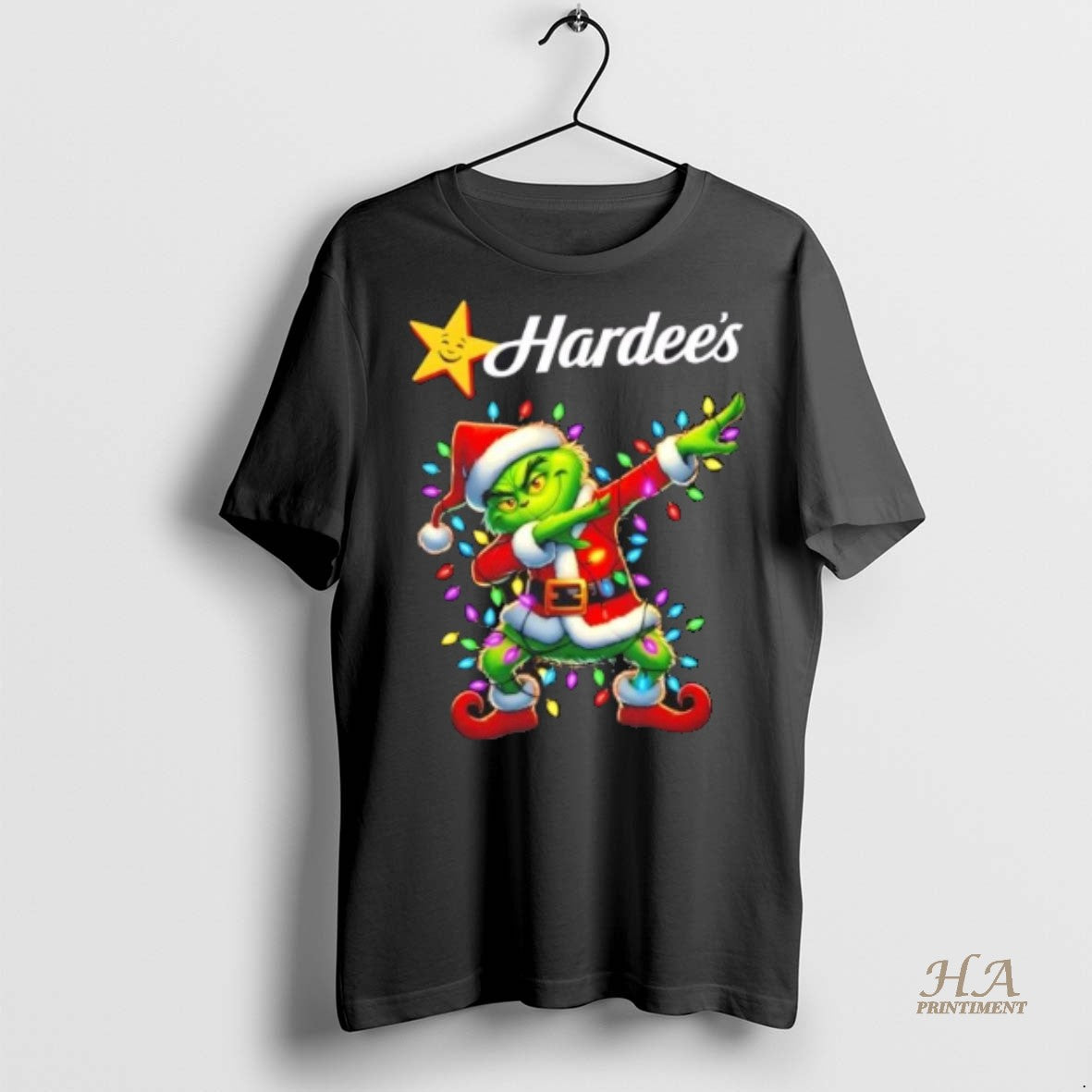 Official Hardees X Grinch Dabbing Merry Christmas Shirt