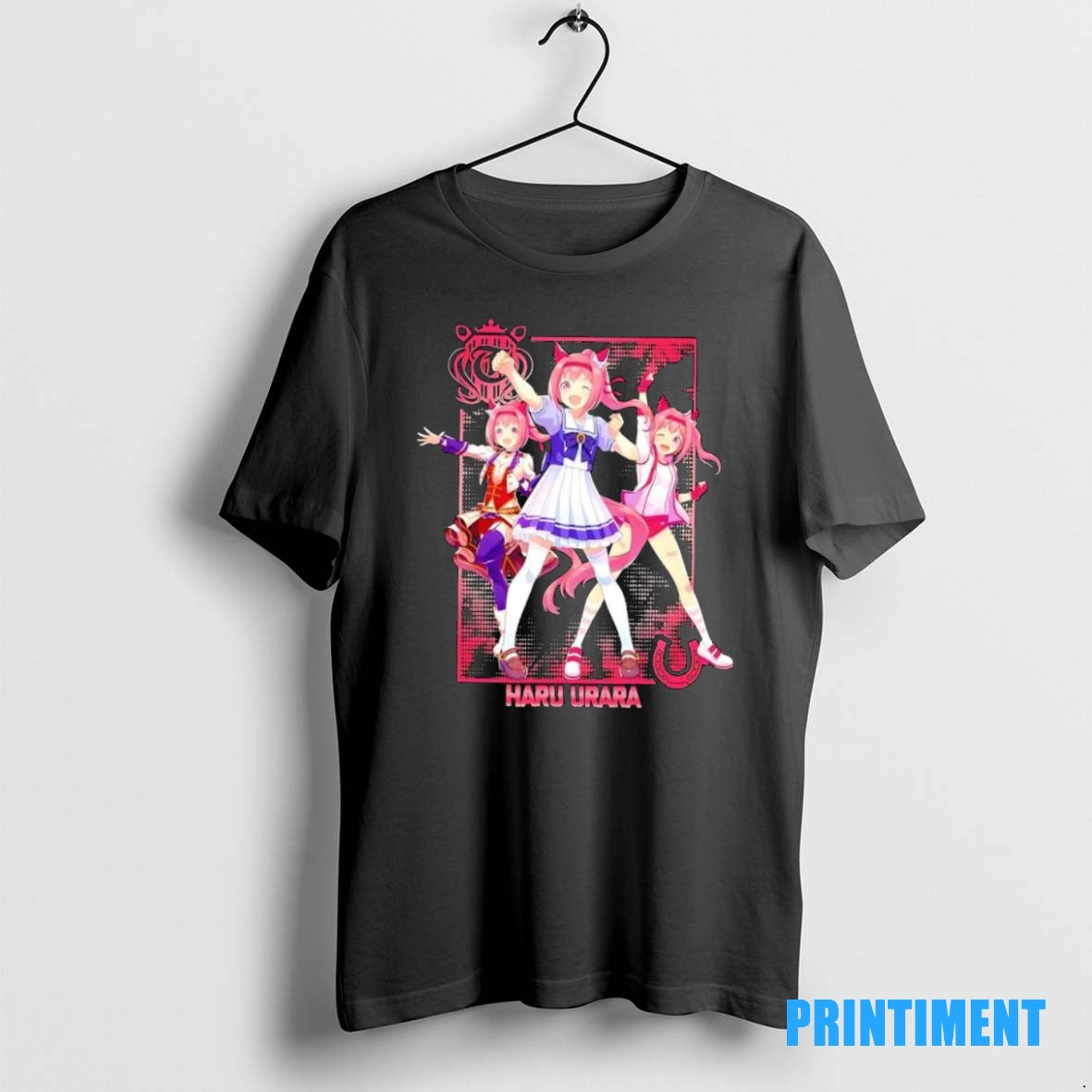 Official Haru Urara Multi Pink Outfit Uma Musume Pretty Derby Anime Comic Tee Sweater