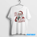 Official He Sees What Youve Been Reading Santa Claus Tee Sweater