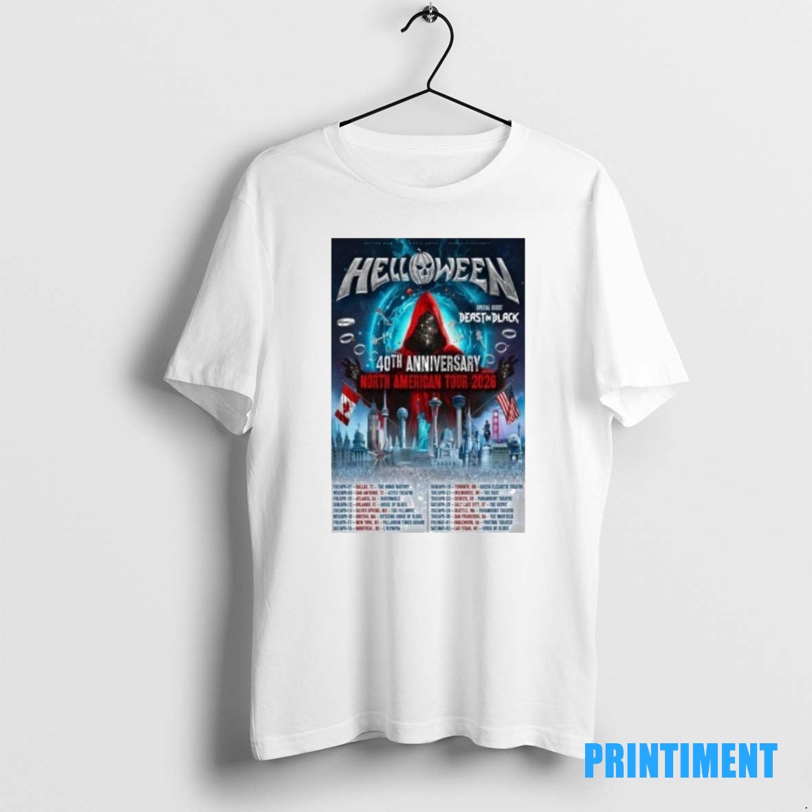 Official Helloween 40th Anniversary North American Tour 2026 Tee Sweater
