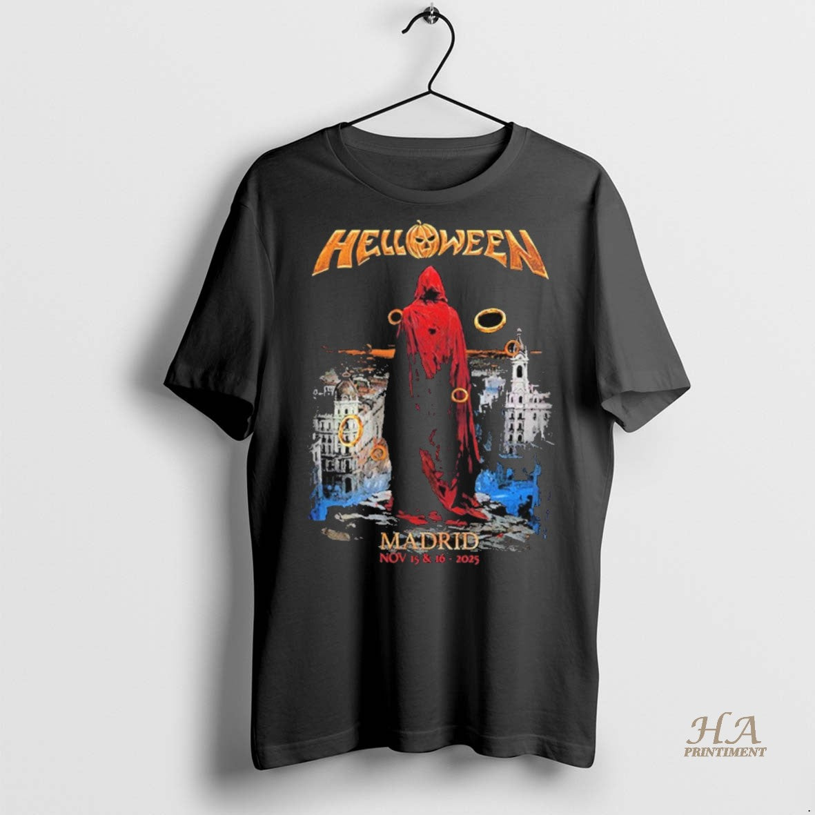 Official Helloween Madrid Spain 2025 Pop Up Shop Merch Tee On November 15 And 16