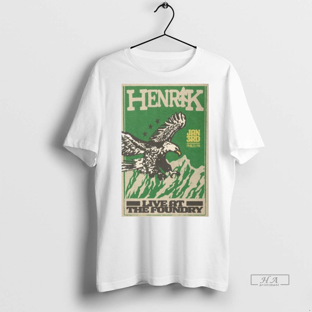 Official Henrik Philly Pa January 3 2026 Concert Shirt