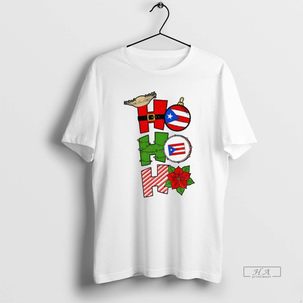 Official Ho Ho Ho Bad Bunny Navidad Boricua Puerto Rico Flag Merry Christmas