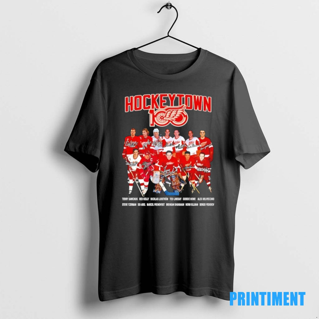 Official Hockeytown Detroit Red Wings Players Signature Tee Sweater