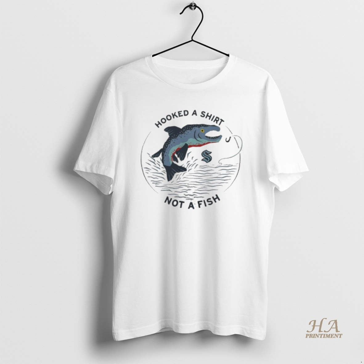 Official Hooked A Not A Fish Seattle Kraken Hockey