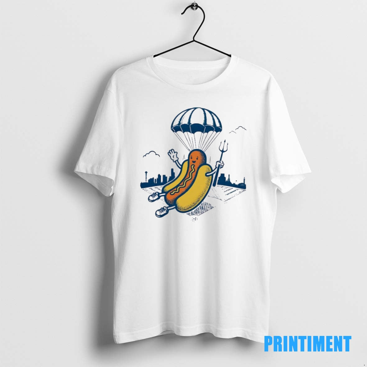 Official Hot Dogs Skydiving Mariners Mariners Vintage Tee Sweater