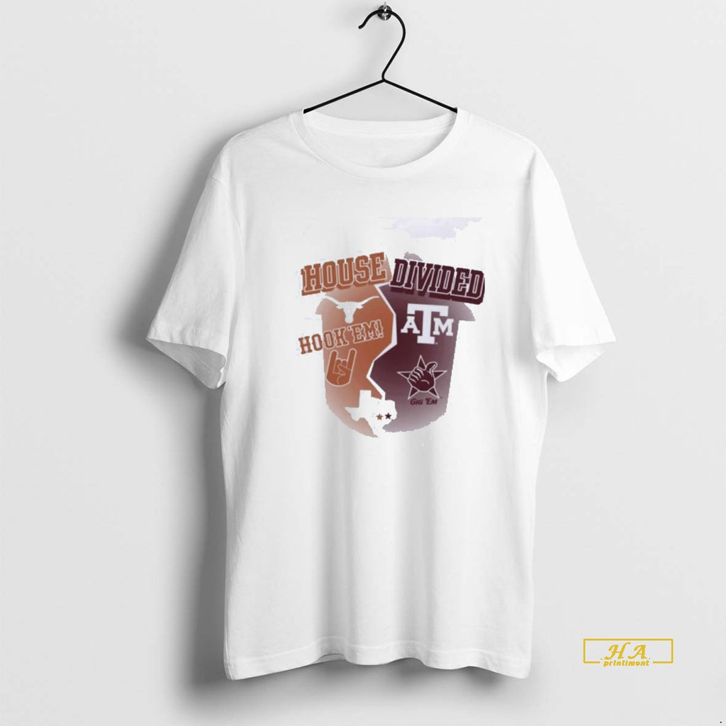 Official House Divided Hook Em Texas Longhorns Vs Gig Em Texas Am