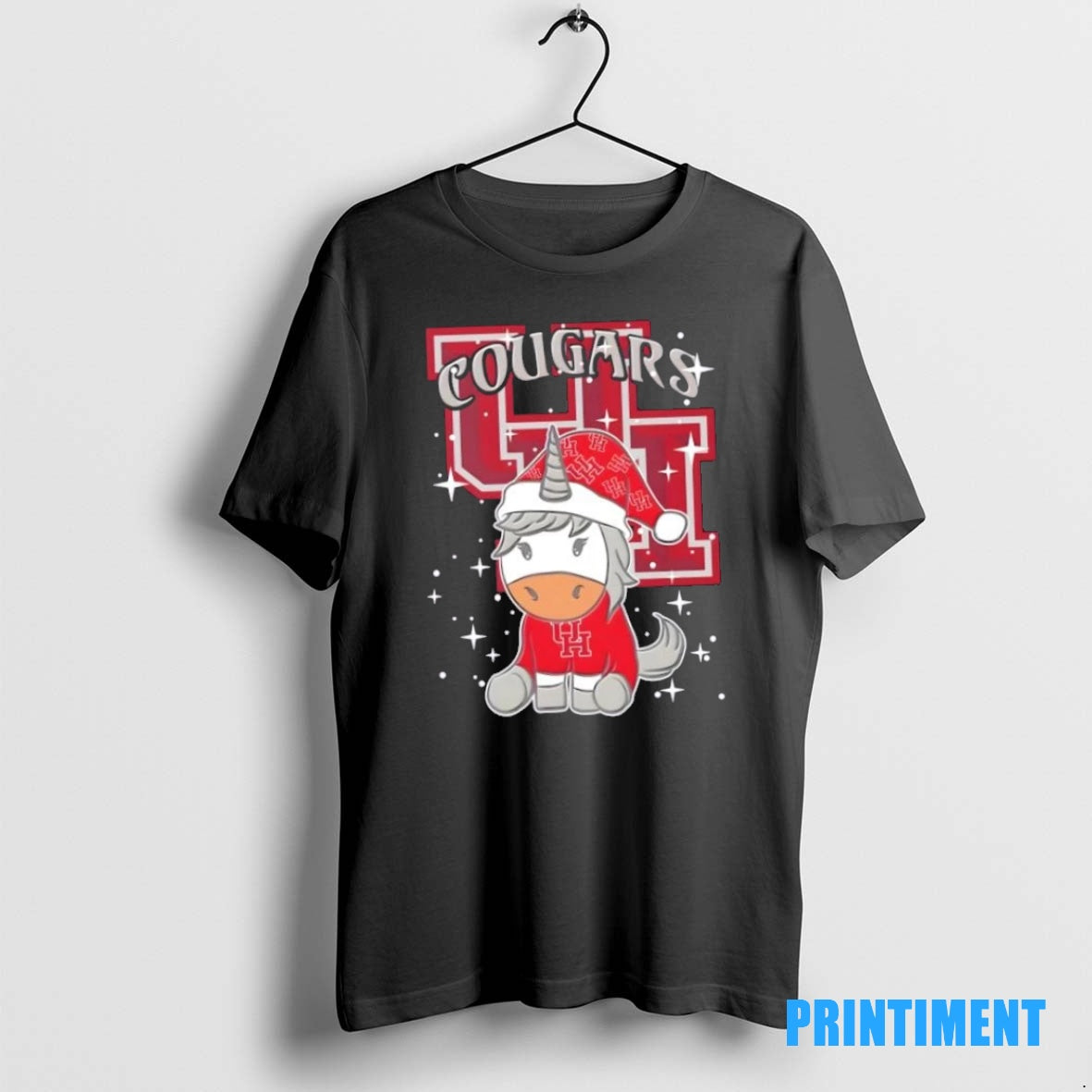 Official Houston Cougars Football X Unicorn Merry Christmas Tee Sweater