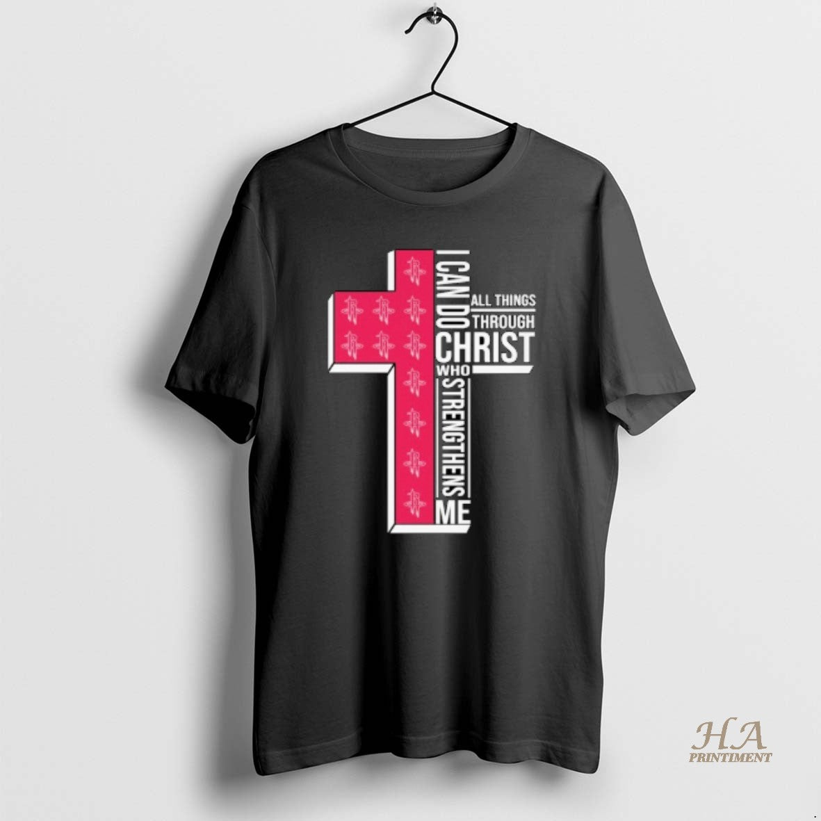 Official Houston Rockets I Can Do All Things Through Christ Who Strengthen Me Cross