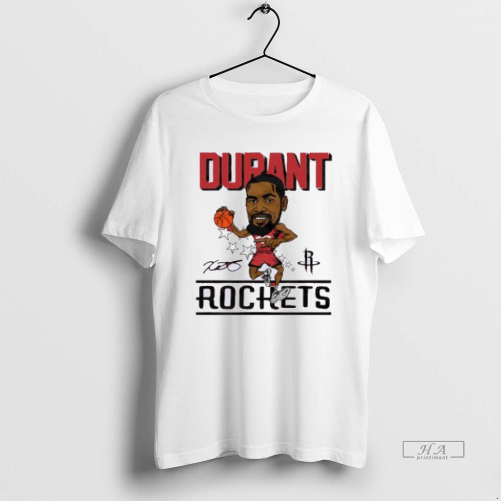 Official Houston Rockets Kevin Durant Caricature Signature