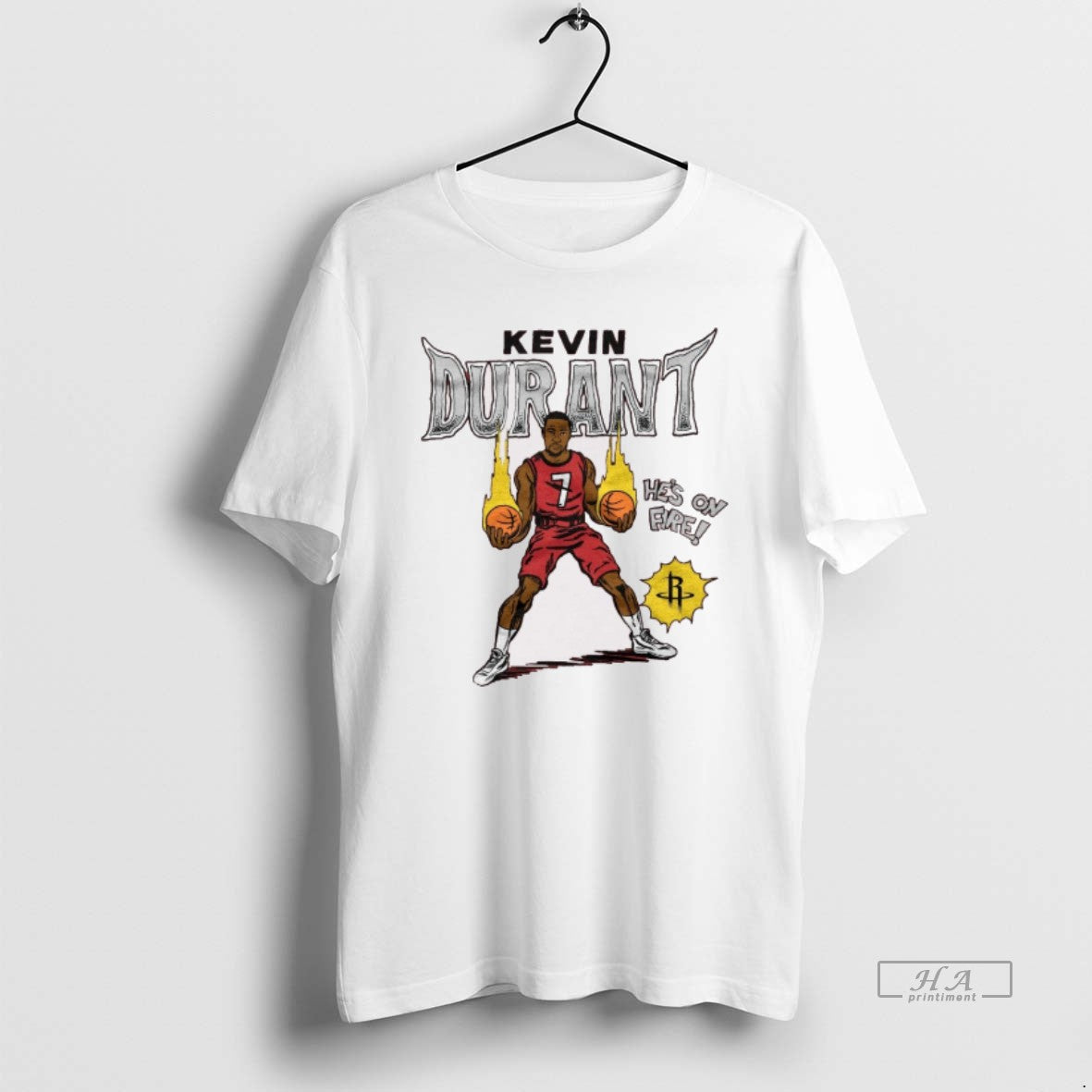 Official Houston Rockets Kevin Durant Homage Hes On Fire Comic Book 2025