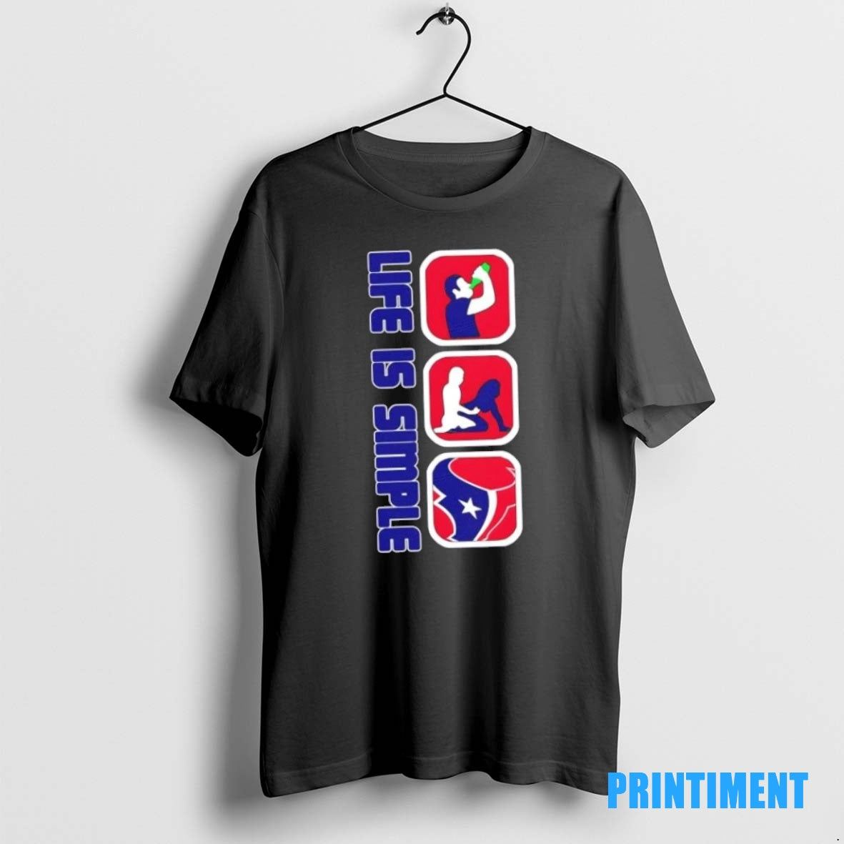 Official Houston Texans Football Life Is Simple Tee Sweater