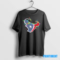 Official Houston Texans Logo Christmas Light Tee Sweater