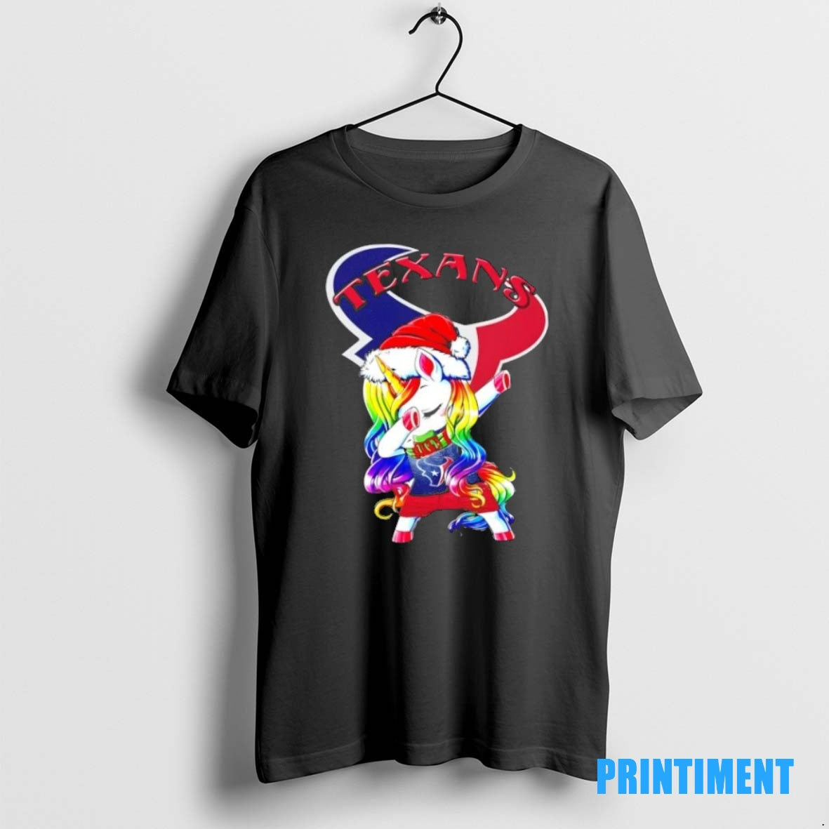 Official Houston Texans X Unicorn Santa Hat Dabbing Merry Christmas Tee Sweater