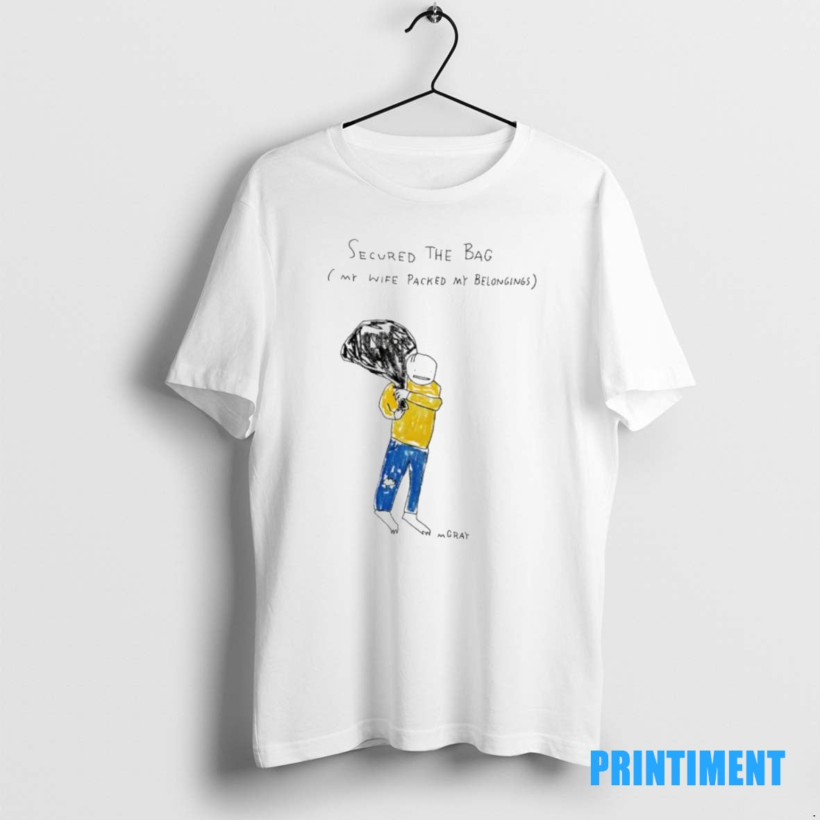 Official Humorous Secured The Bag My Wife Packed My Belongings Tee Sweater