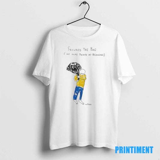 Official Humorous Secured The Bag My Wife Packed My Belongings Tee Sweater