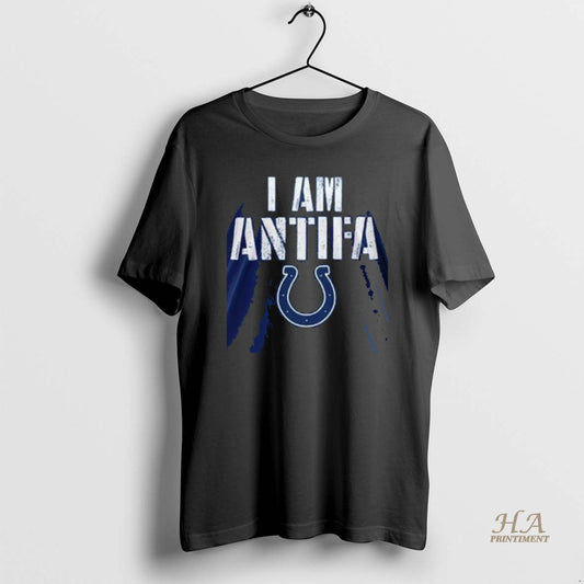Official I Am Antifa Indianapolis Colts Against Fascism Two Side
