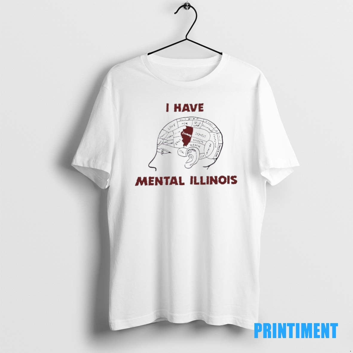 Official I Have Mental Illinois Brain Tee Sweater