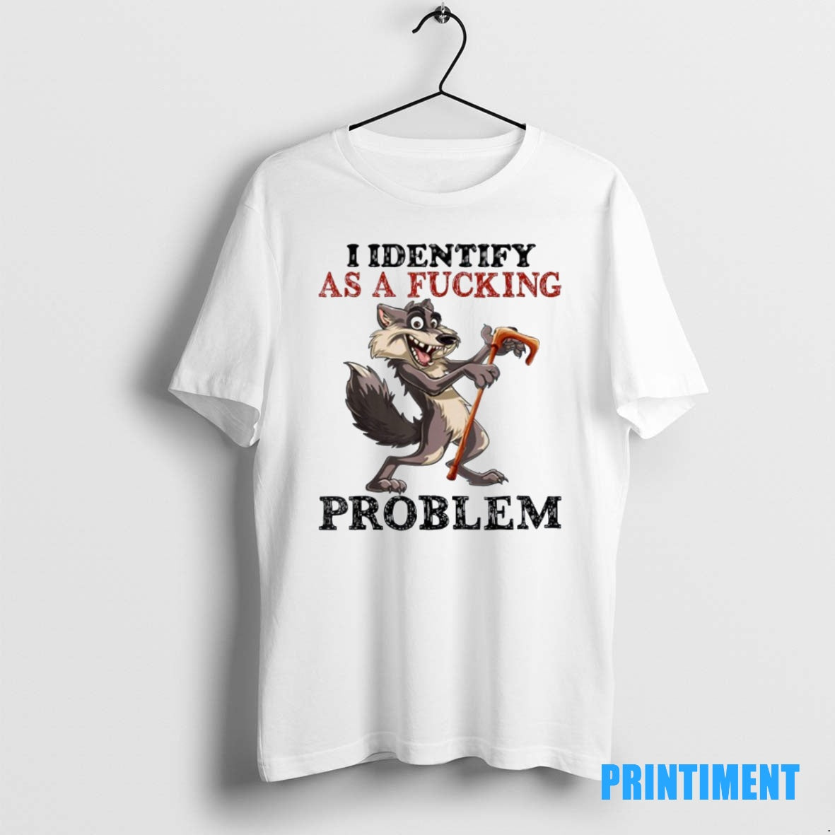 Official I Identify As A Fucking Problem Wolf Tee Sweater