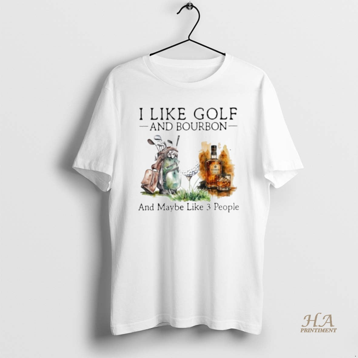 Official I Like Golf And Bourbon And Maybe Like 3 People