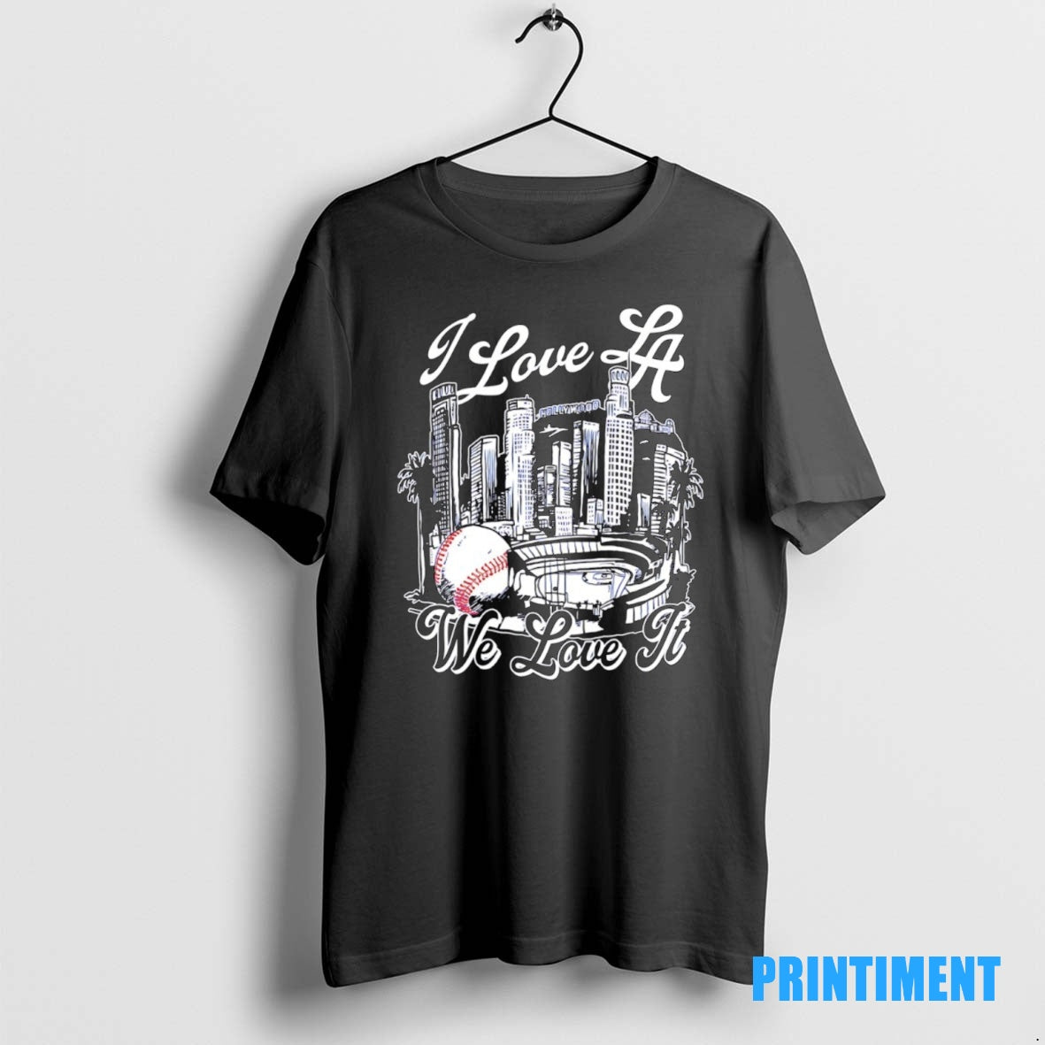 Official I Love La We Love It Los Angeles Dodgers 2025 World Series Champions Skyline