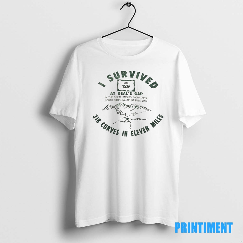 Official I Survived Us 129 At Deals Gap 318 Curves In Eleven Miles Tee Sweater