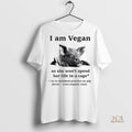 Official I Am Vegan So He Wont Spend Her Life In A Cage Shirt