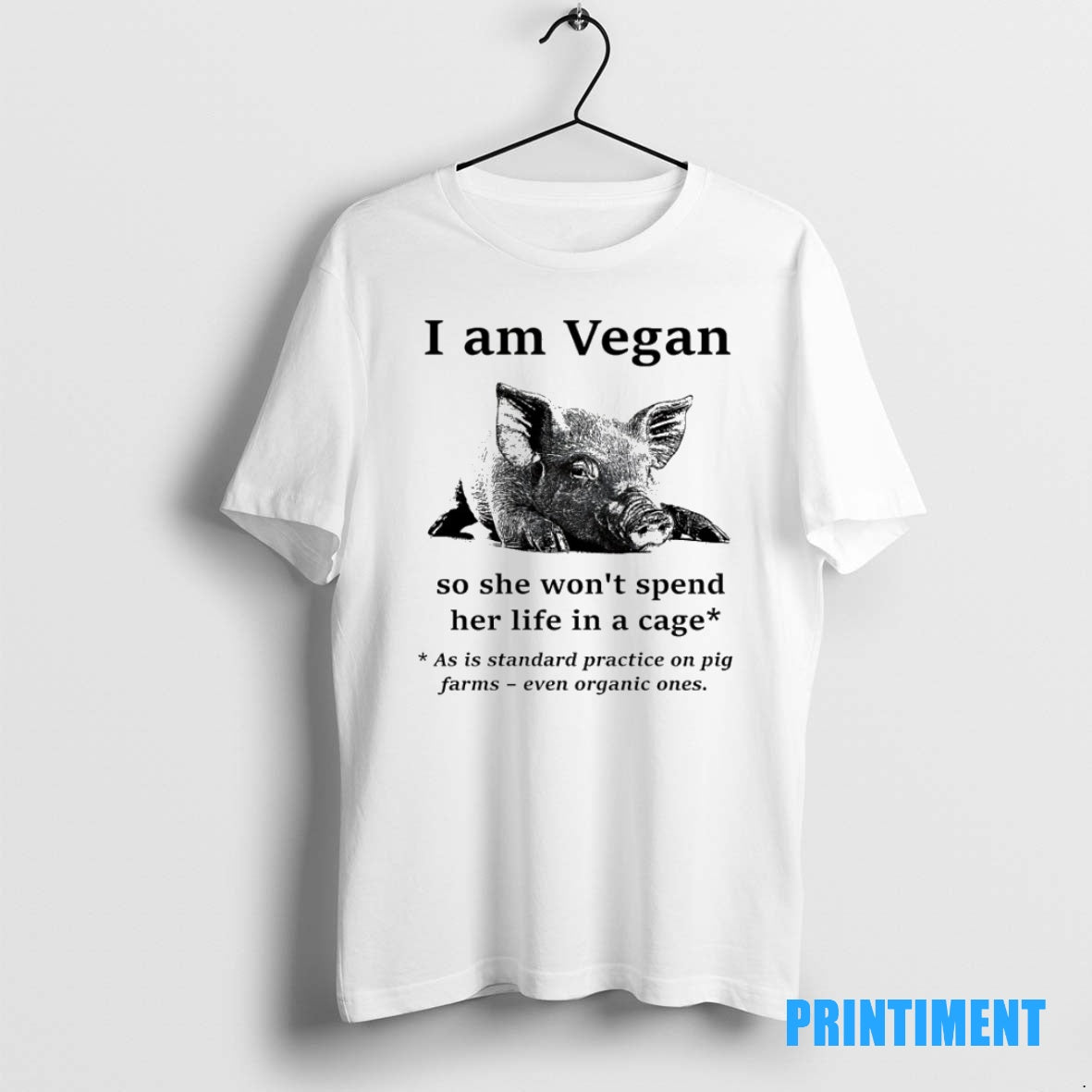 Official I Am Vegan So He Wont Spend Her Life In A Cage Tee Sweater