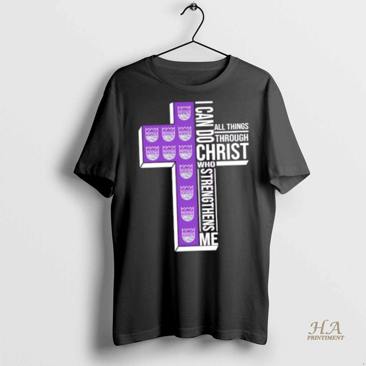 Official I Can Do All Things Through Christ Who Strengthens Me Sacramento Kings Basketball Cross
