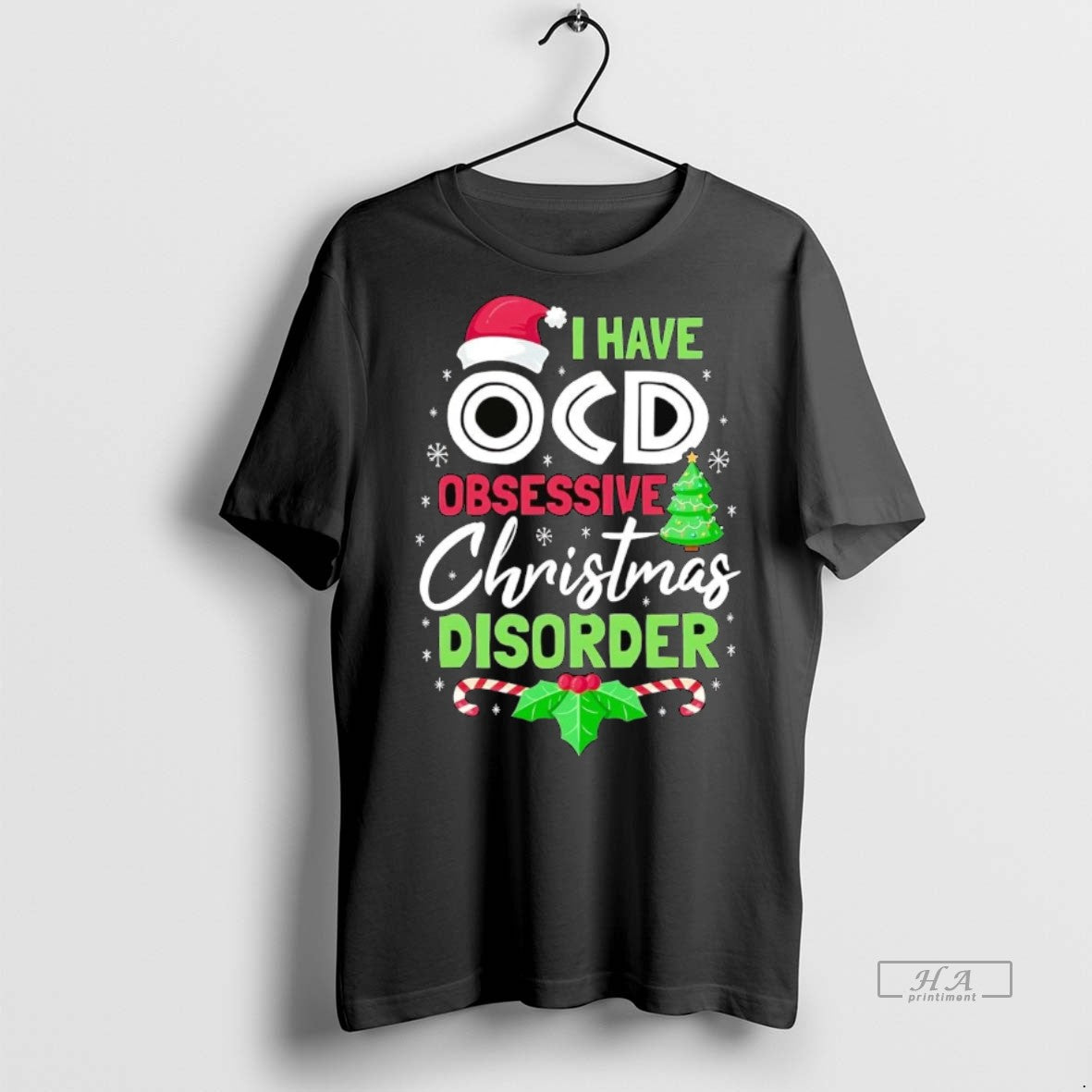 Official I Have Ocd Obsessive Christmas Disorder Shirt