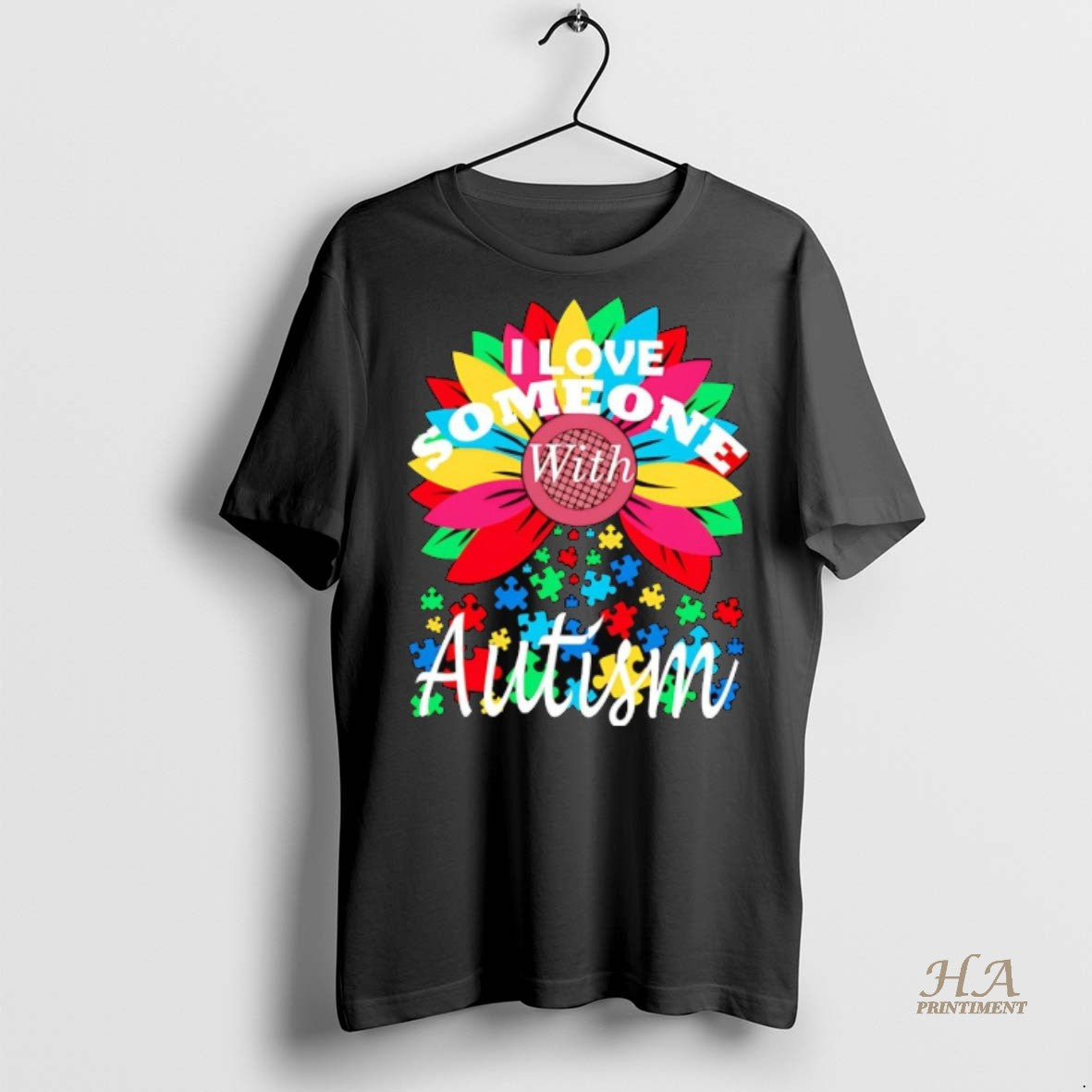 Official I Love Someone With Autism Floral Shirt