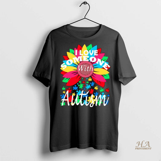 Official I Love Someone With Autism Floral Shirt