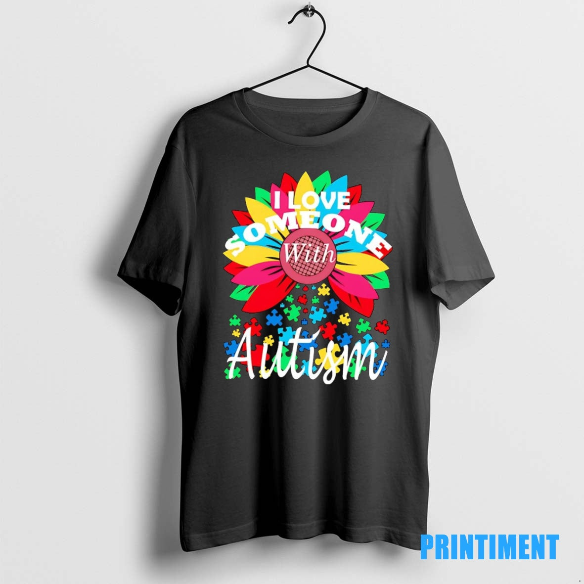 Official I Love Someone With Autism Floral Tee Sweater