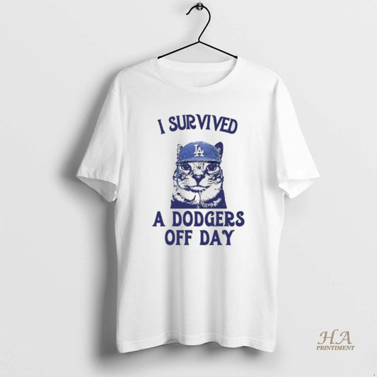 Official I Survived A Dodgers Off Day Cat Meme